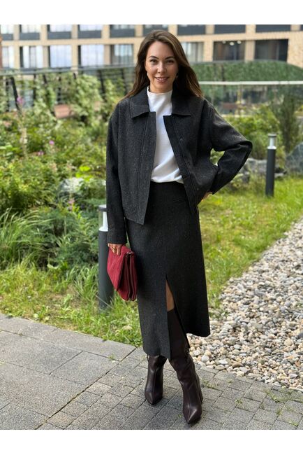 Жакет женский цвет антрацит-MS5121 от  