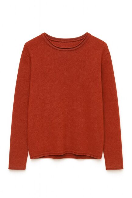Джемпер из кашемира и шёлка  в террактовом цвете - 8293-terracotta от byME 