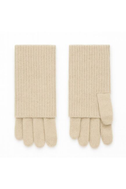 Перчатки из кашемира-S1401-beige от byME 