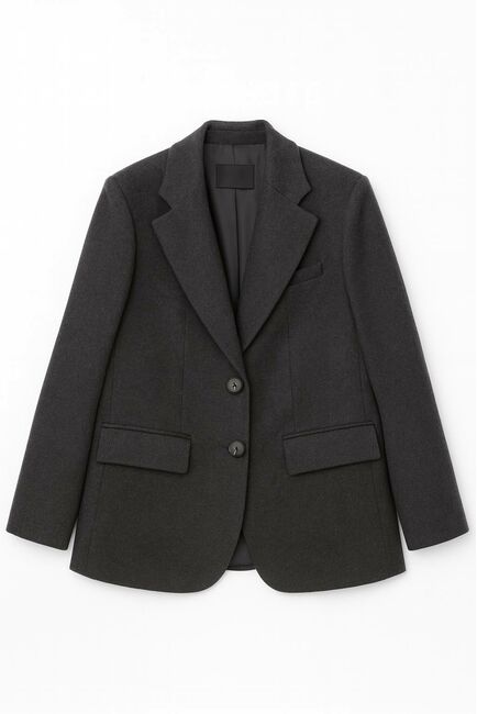 Жакет темно-серый  с добавлением шерсти LW-125016 от Luisa Wang 