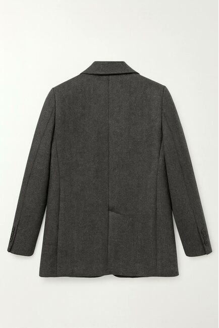 Жакет темно-серый в ёлочку с добавлением шерсти   LW-125021-gray от Luisa Wang 