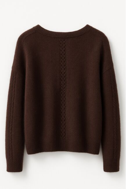 Джемпер из кашемира и шёлка в шоколадном цвете-8299-chocolate от byME 