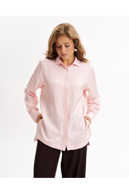 Женская рубашка из конопли и вискозы-9026 от byME 