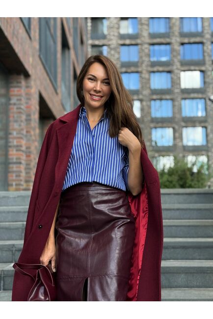 Женская рубашка  в синюю полоску-9034 от byME 