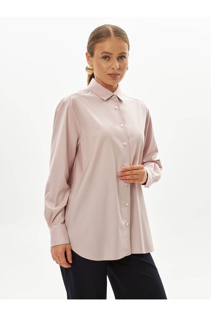 Женская рубашка в пудровом цвете-9038 от byME 