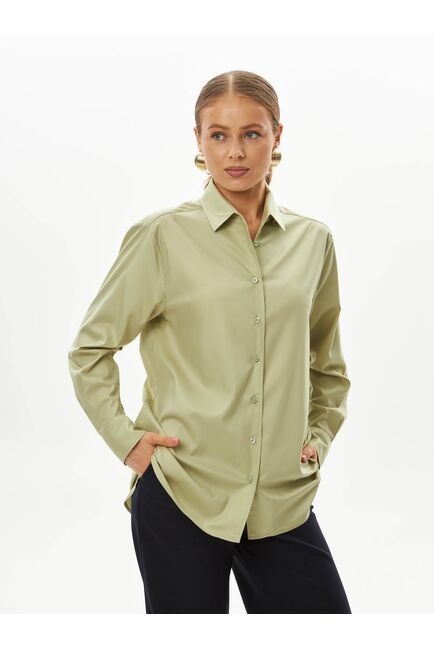 Женская рубашка зеленая-9039 от ByME 