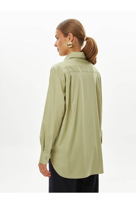 Женская рубашка зеленая-9039 от ByME 