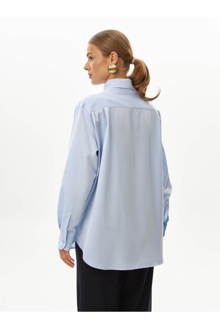 Женская рубашка голубая-9040 от byME 