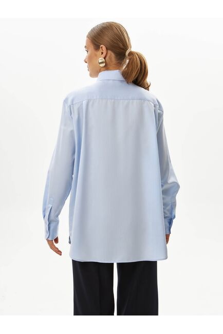 Женская рубашка голубая-9040 от byME 