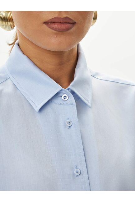 Женская рубашка голубая-9040 от byME 