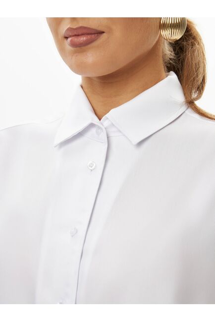 Женская рубашка белая из бамбука-9041 от byME 