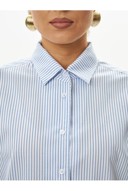 Женская рубашка в голубую полоску-9044 от byME 