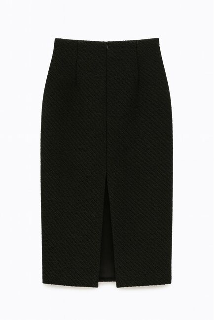 Женская юбка с добавлением  шерсти  035034 черная от Luisa Wang 