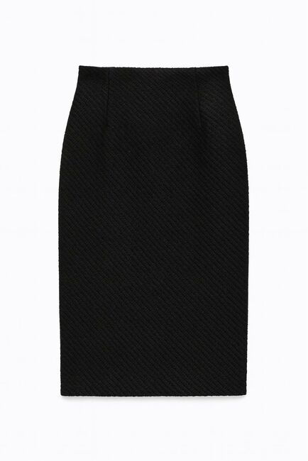 Женская юбка с добавлением  шерсти  035034 черная от Luisa Wang 