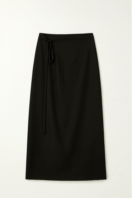 Женская юбка  из смесового  состава 035058 черная от LW 