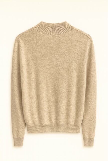 Джемпер из шерсти мериноса  светло-бежевый -LWSW-345006 от Luisa Wang 