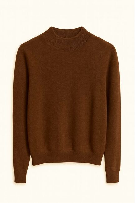 Джемпер из шерсти мериноса темно-коричный LWSW-345006 от Luisa Wang 