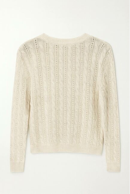 Джемпер кремовый из шерсти и кашемира LWWN-346047 от Luisa Wang 