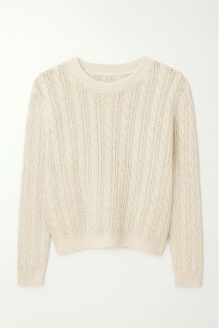 Джемпер кремовый из шерсти и кашемира LWWN-346047 от Luisa Wang 