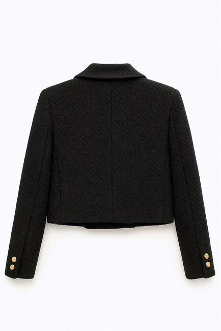 Жакет черный с добавлением шерсти  LW-125042 от Luisa Wang 