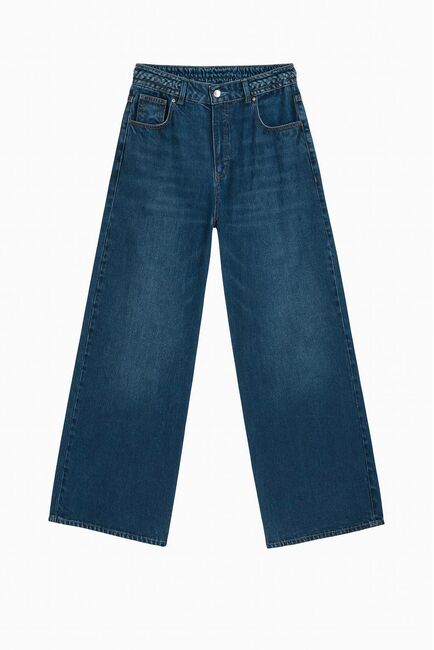 Женские джинсы 86372-802 деним темно-синий плетеный пояс от ByME 