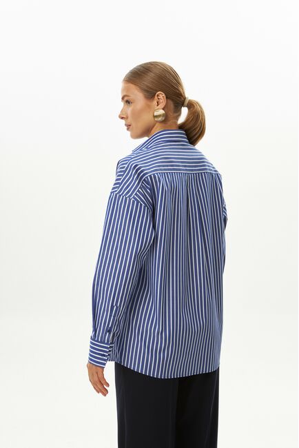 Женская рубашка  в синюю полоску-9034 от byME 