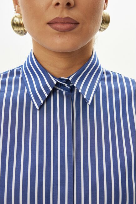 Женская рубашка  в синюю полоску-9034 от byME 