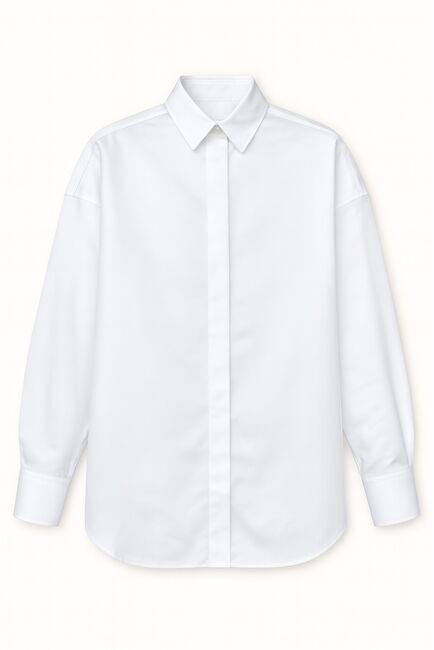 Женская рубашка белая оверсайз из хлопка 9035 от byME 