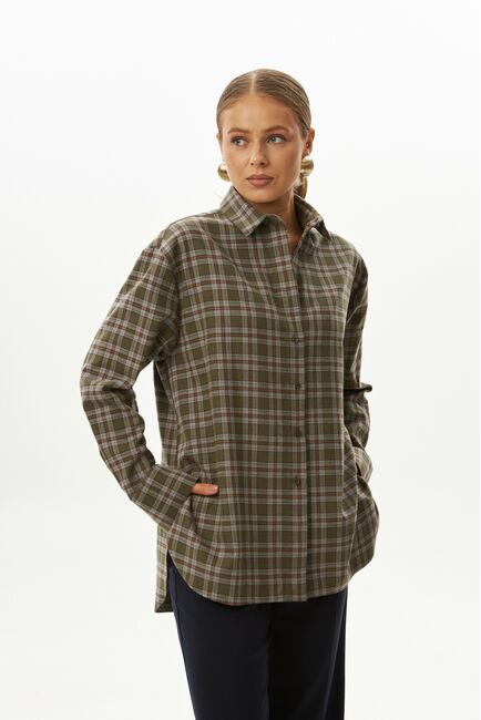 Женская рубашка фланелевая из хлопка-9030 от byME 