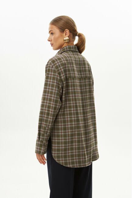 Женская рубашка фланелевая из хлопка-9030 от byME 