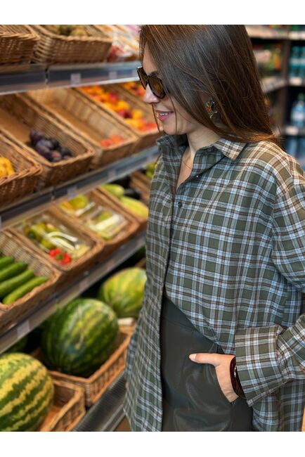 Женская рубашка фланелевая из хлопка-9030 от byME 