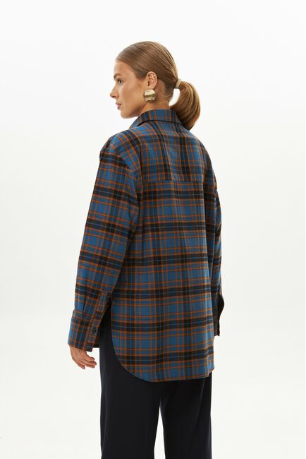 Женская рубашка фланелевая из хлопка-9031 от byME 