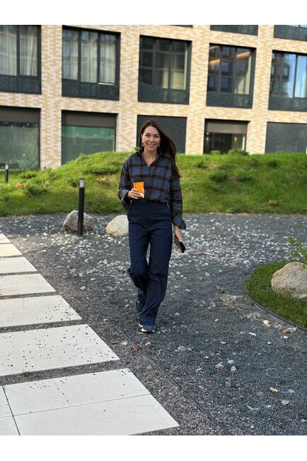 Женская рубашка фланелевая из хлопка-9031 от byME 