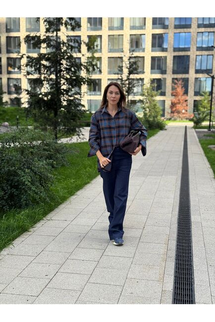 Женская рубашка фланелевая из хлопка-9031 от byME 