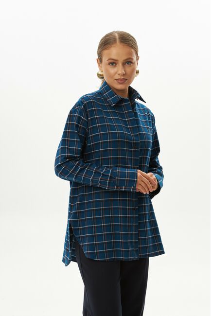 Женская рубашка фланелевая из хлопка-9032 от byME 