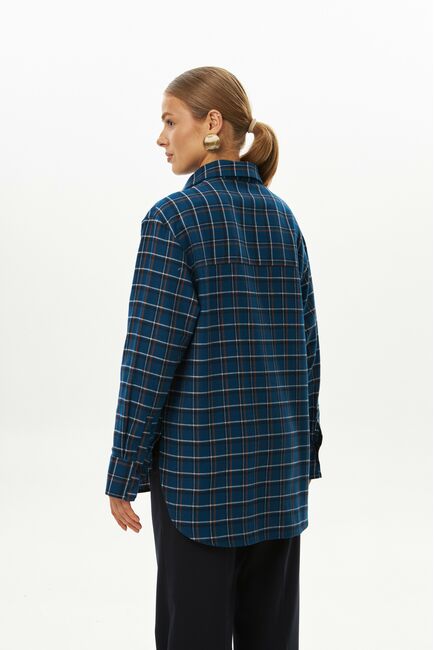 Женская рубашка фланелевая из хлопка-9032 от byME 