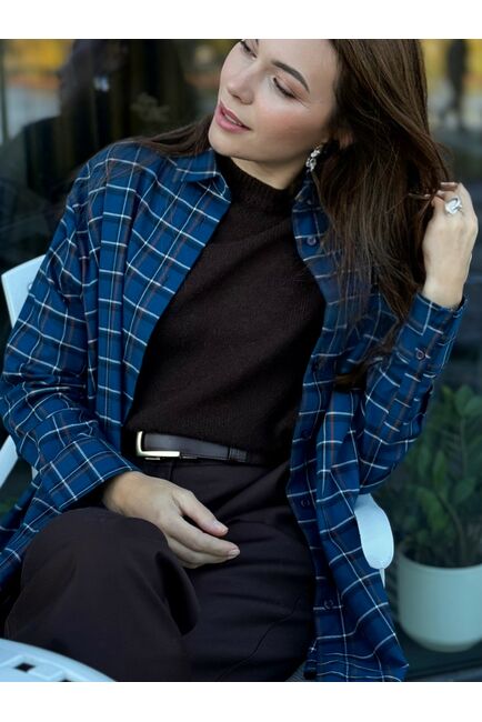 Женская рубашка фланелевая из хлопка-9032 от byME 