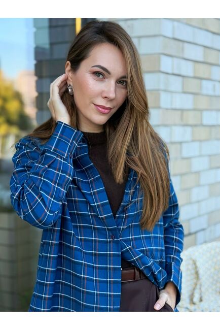 Женская рубашка фланелевая из хлопка-9032 от byME 