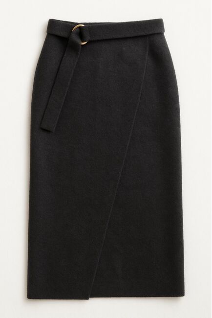 Юбка из шерсти с ангорой темно-серая от byME 