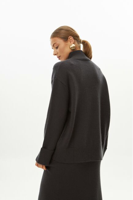 Свитер из шерсти с ангорой темно-серый от byME 