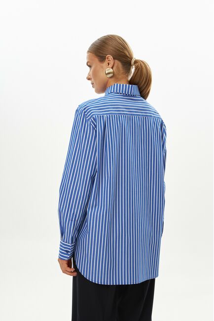 Женская рубашка в синюю полоску-9045 от byME 