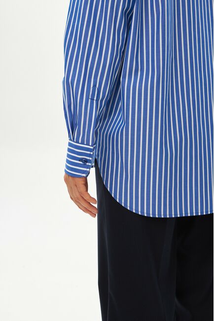 Женская рубашка в синюю полоску-9045 от byME 