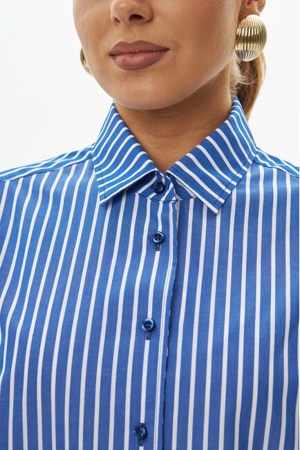Женская рубашка в синюю полоску-9045 от byME 
