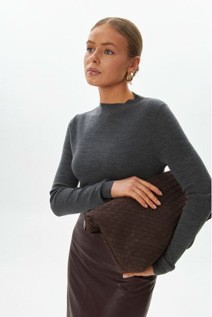 Лонгслив серый из шерсти мериноса-02B20112 от byME 