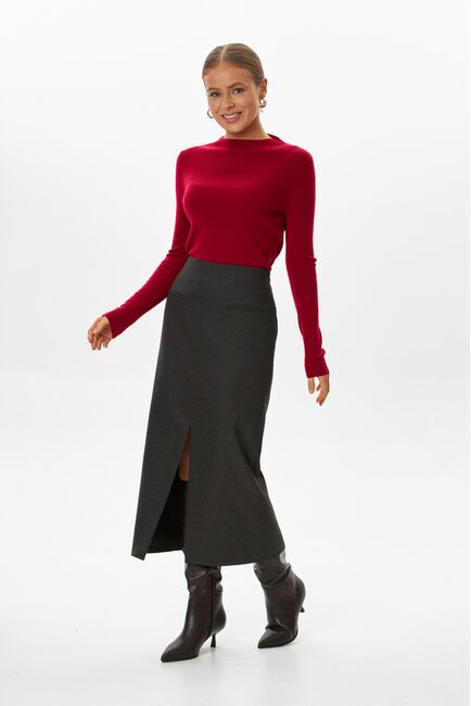 Лонгслив красный из шерсти мериноса-02B20112 от byME 