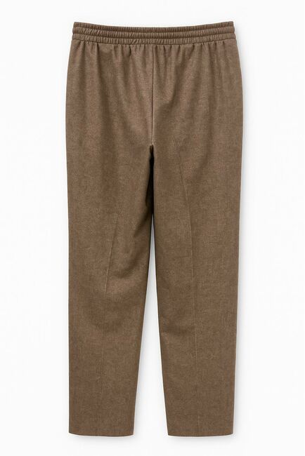 Брюки коричневые с добавлением шерсти-5314 от  
