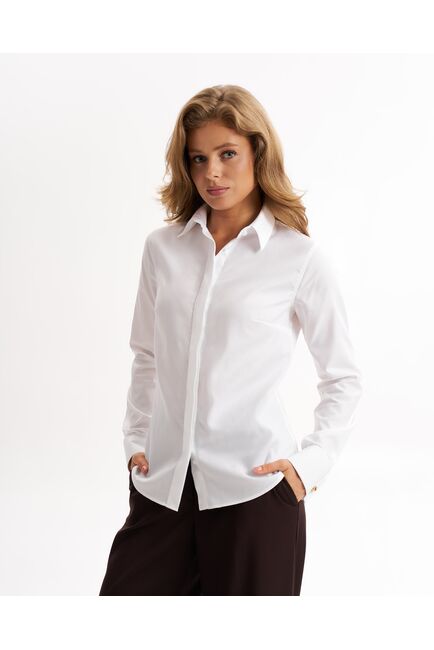 Женская рубашка из хлопка под запонки-9010 от byME 