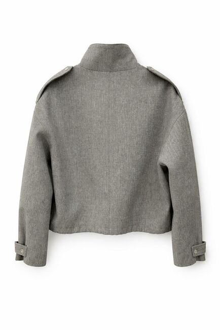 Бомбер облегченный с шерстью в сером цвете -Y265104 от  