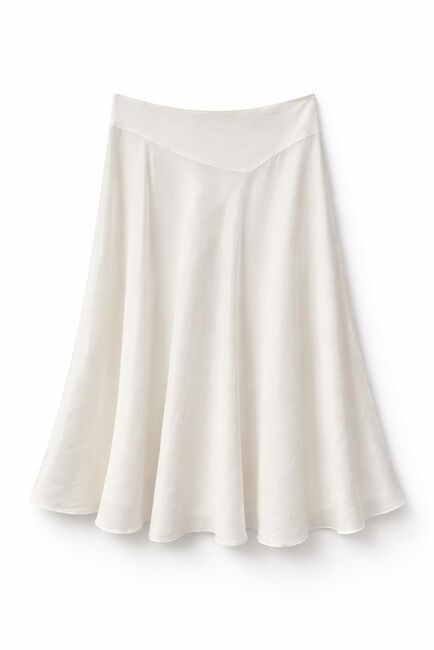 Юбка из хлопка и района белая  Y265810 от  