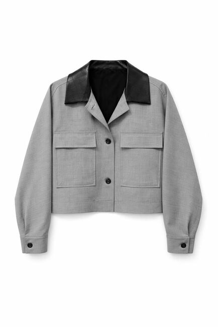 Жакет в сером цвете с шерстью  Y265108 от  